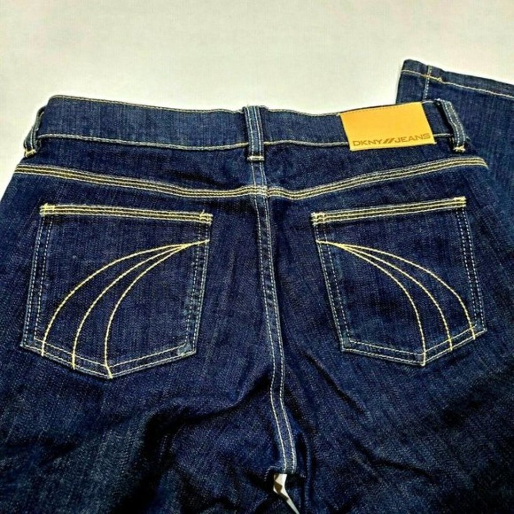 DKNY Jeans women's flare long blue jean pants - Picture 5 of 8